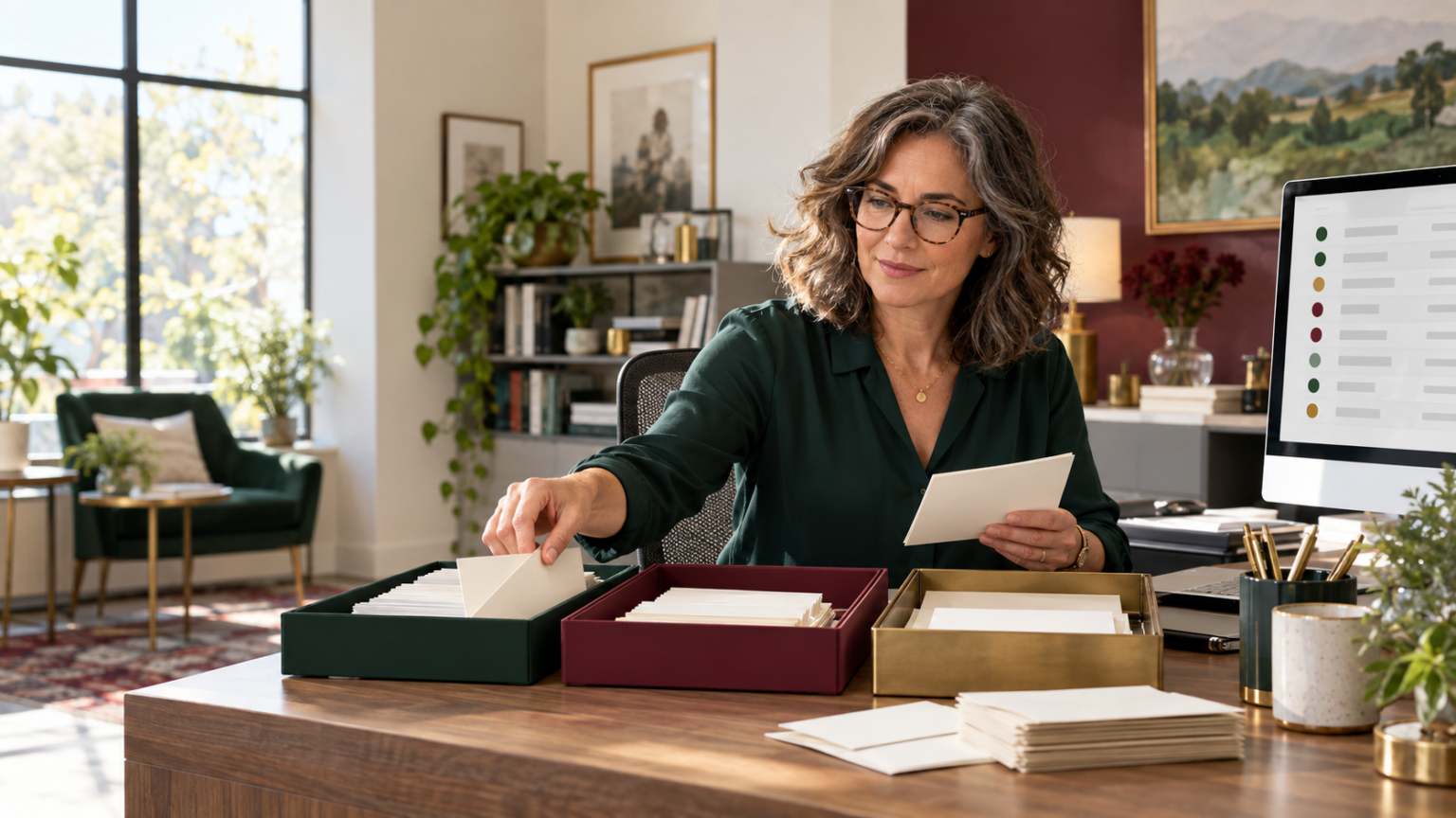 Nonprofit fundraising operations professional organizing gift acknowledgments into workflow queues